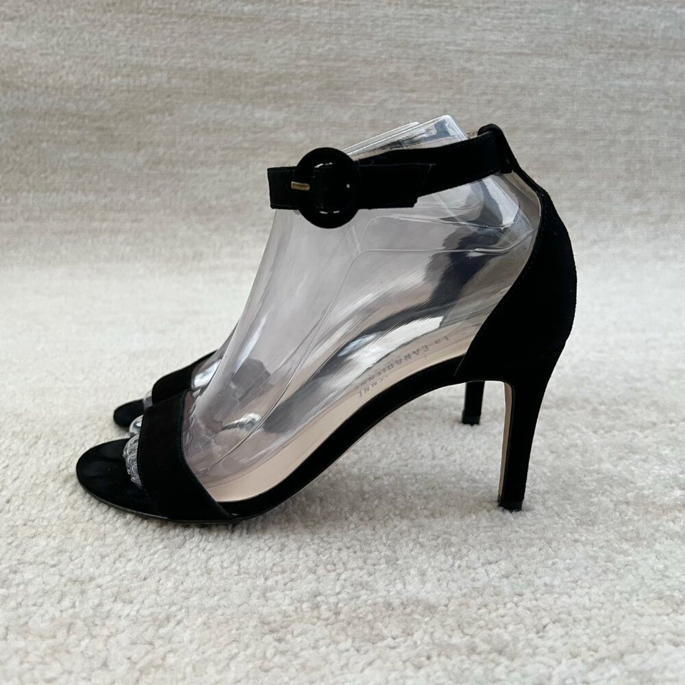 La Canadienne Ladies Black Strappy Heels Shoes 37